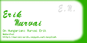 erik murvai business card